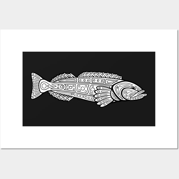 Native Inspired Ling Cod Wall Art by DahlisCrafter